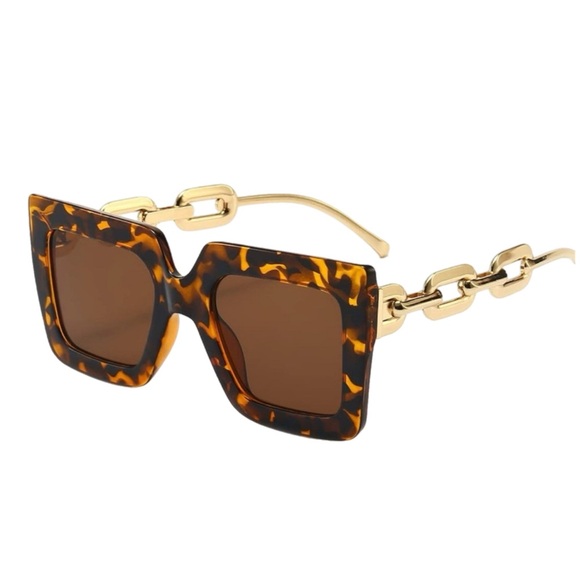 NIB Women’s GLEYEMOR Oversized Tortoise Square Sunglasses with UV Protection - Picture 1 of 9